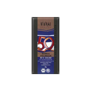 Imagen de CHOCO NEGRO 50% CON LECHE Y AZÚCAR DE COCO VIVANI 80GR