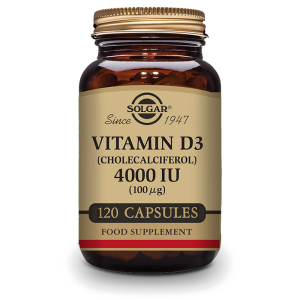 Imagen de SOLGAR VITAMINA D3 4000 UI (100 µg) (Colecalciferol). 120CAP